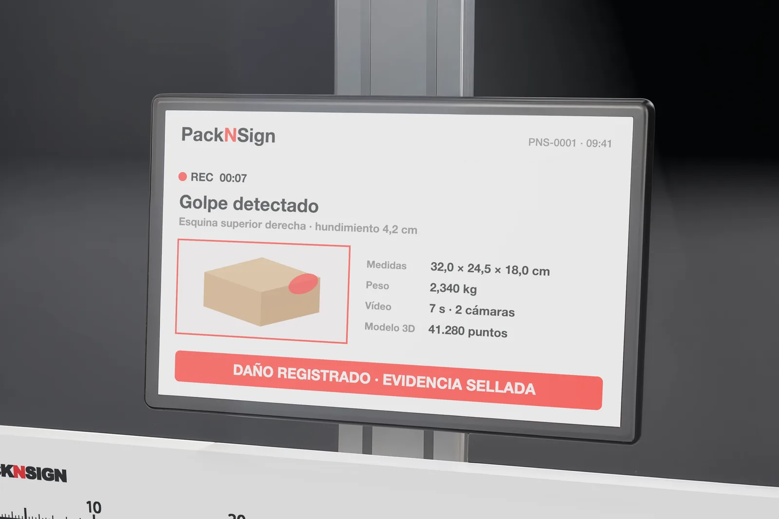 Cada operación se graba en vídeo y queda sellada junto a la foto, las medidas y el modelo 3D.
